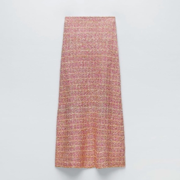 Structured Knit Midi Dress Pink - Picture 2 of 8